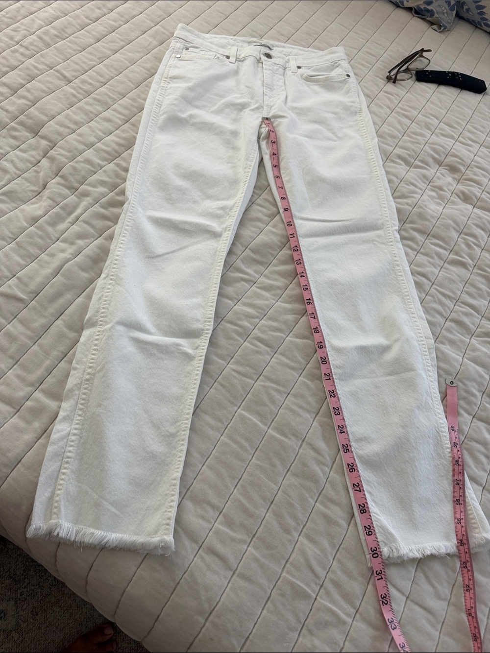 7 for all mankind White Denim Jeans 28 - Picture 5 of 8